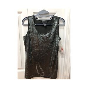 Grey sequins top